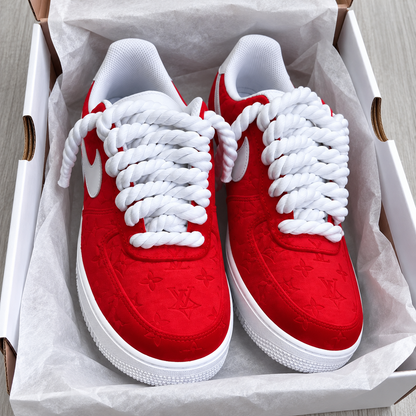 Custom Sneaker AF1 into Red Velvet LV heat 🫡🩸