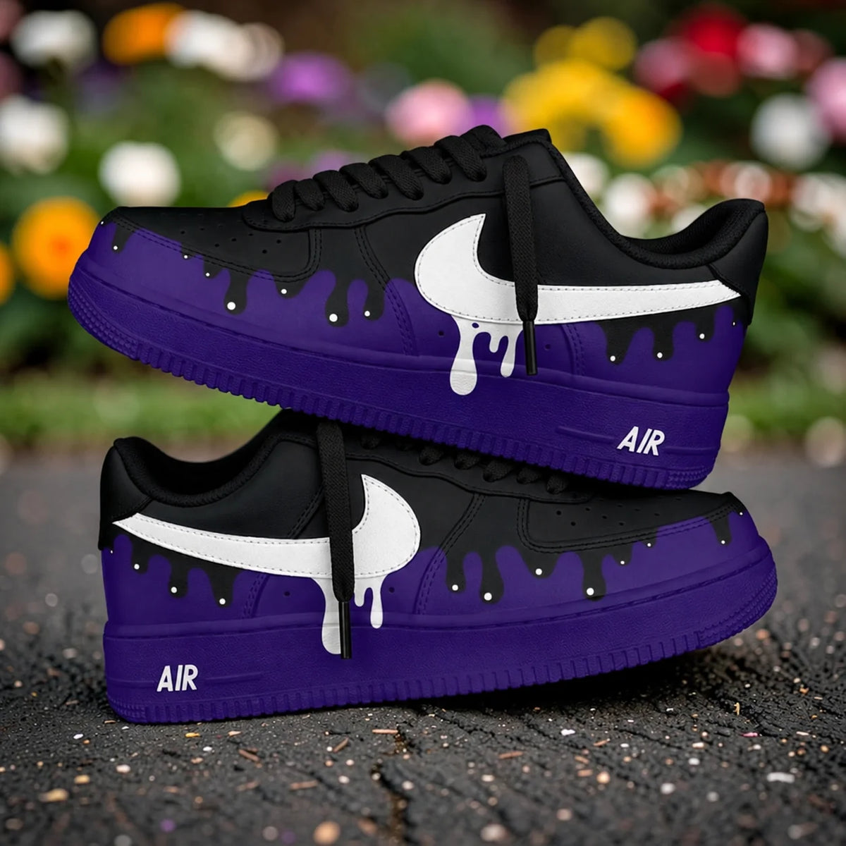 Custom Sneaker Purple Drip