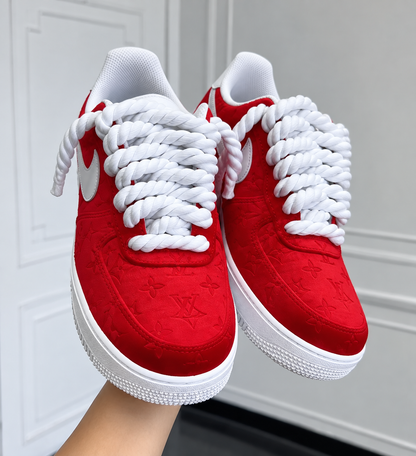 Custom Sneaker AF1 into Red Velvet LV heat 🫡🩸