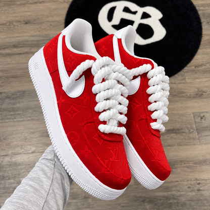 Custom Sneaker AF1 into Red Velvet LV heat 🫡🩸